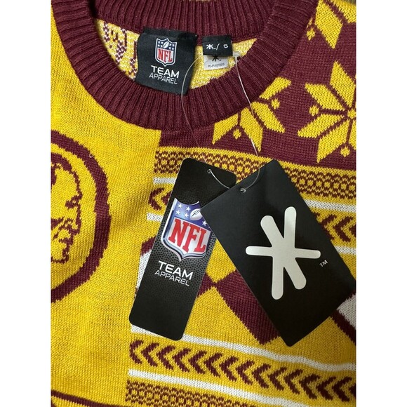 NFL Football Washington Redskins Ugly Patch Sweater by KLEW Small NWT - Picture 4 of 5